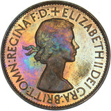 1953 Proof Penny - Elizabeth II British Bronze Coin - Superb