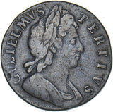 1697 Halfpenny - William III British Copper Coin - Nice