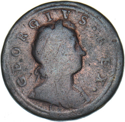 1722 Halfpenny - George I British Copper Coin