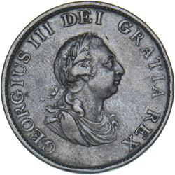 1799 Halfpenny - George III British Copper Coin - Nice