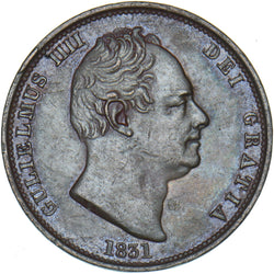 1831 Halfpenny - William IV British Copper Coin - Very Nice