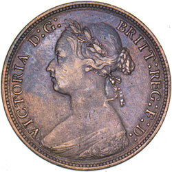 1879 Halfpenny - Victoria British Bronze Coin - Nice