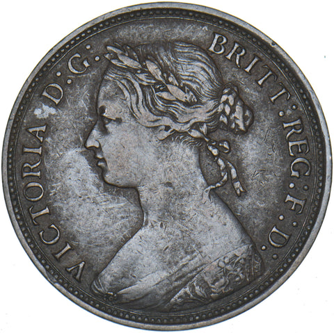 1879 Halfpenny - Victoria British Bronze Coin - Nice