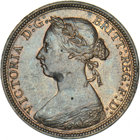 1884 Halfpenny - Victoria British Bronze Coin - Very Nice