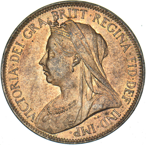 1899 Halfpenny - Victoria British Bronze Coin - Superb