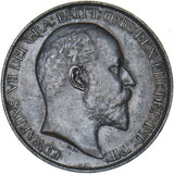 1902 Halfpenny - Edward VII British Bronze Coin - Very Nice