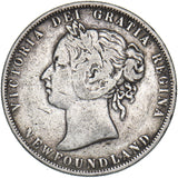 1874 Canada Newfoundland 50 Cents - Victoria Silver Coin