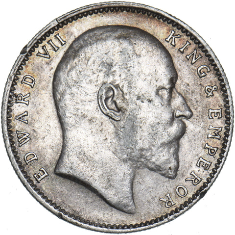 1905 India Rupee - Edward VII Silver Coin - Nice