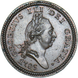 1786 Isle Of Man Penny - George III Copper Coin - Very Nice