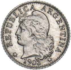 1903 Argentina 5 Centavos Coin - Very Nice