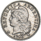 1903 Argentina 5 Centavos Coin - Very Nice