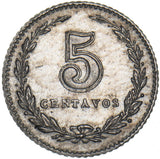 1903 Argentina 5 Centavos Coin - Very Nice