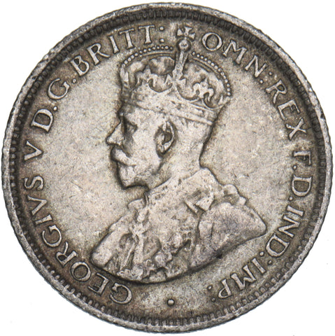 1912 Australia Sixpence - George V Silver Coin - Nice