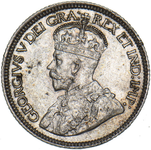 1918 Canada 10 Cents - George V Silver Coin - Very Nice