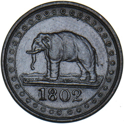 1802 Ceylon 1/192 Rixdollar - Copper Coin - Very Nice