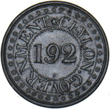 1802 Ceylon 1/192 Rixdollar - Copper Coin - Very Nice