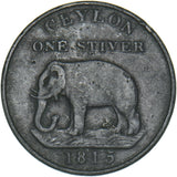 1815 Ceylon 1 Stiver - George III Copper Coin - Nice