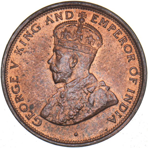1926 Ceylon 1 Cent - George V Copper Coin - Superb