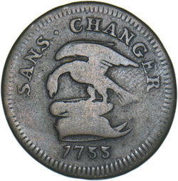 1733 Isle Of Man Halfpenny - Copper Coin