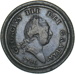 1786 Isle Of Man Halfpenny - Copper Coin - Nice
