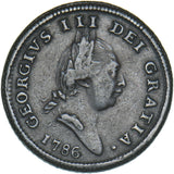 1786 Isle Of Man Halfpenny - Copper Coin - Nice