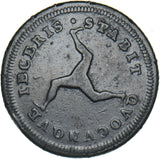 1786 Isle Of Man Halfpenny - Copper Coin
