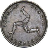 1839 Isle Of Man Halfpenny - Copper Coin - Nice