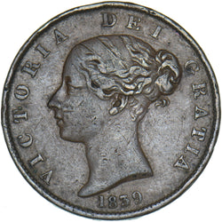 1839 Isle Of Man Halfpenny - Copper Coin - Nice