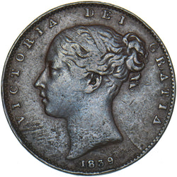 1839 Isle Of Man Farthing - Copper Coin