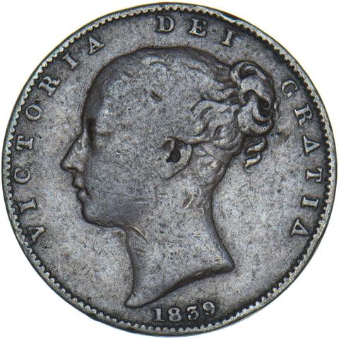 1839 Isle Of Man Farthing - Copper Coin