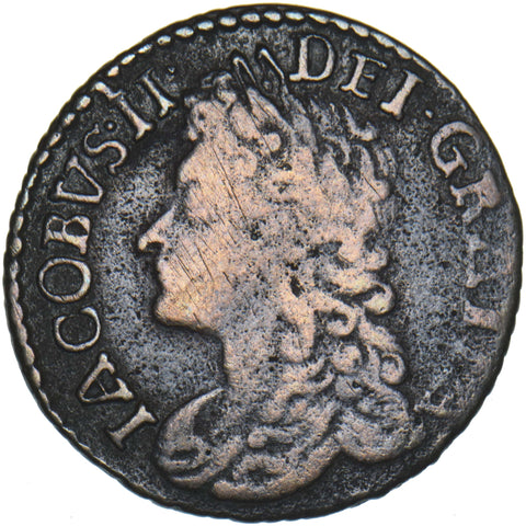 1689 Ireland Gunmoney Sixpence (Dec:) - James II Copper/Brass Coin