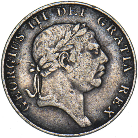 1813 Ireland 10 Pence Bank Token - George III Silver Coin - Nice