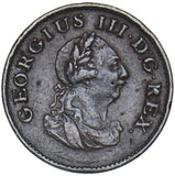 1806 Ireland Farthing - George III Copper Coin - Nice