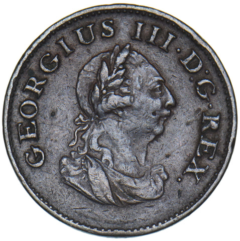 1806 Ireland Farthing - George III Copper Coin - Nice