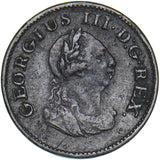 1806 Ireland Farthing - George III Copper Coin - Nice