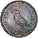1929 Lundy Puffin - Martin Coles Harman Bronze Coin - Very Nice