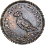 1929 Lundy Puffin - Martin Coles Harman Bronze Coin - Very Nice
