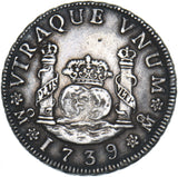 1739 Mexico 2 Reales - Philip V Silver Coin - Very Nice