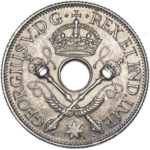 1935 New Guinea Shilling - George V Silver Coin - Very Nice