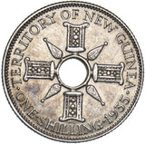1935 New Guinea Shilling - George V Silver Coin - Very Nice
