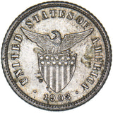 1903 US Philippines 10 Centavos - Silver Coin - Very Nice