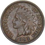 1883 USA 1 Cent (Penny) - Bronze Coin - Very Nice