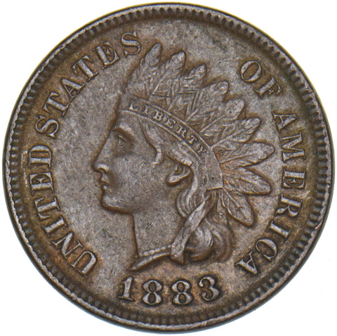 1883 USA 1 Cent (Penny) - Bronze Coin - Very Nice