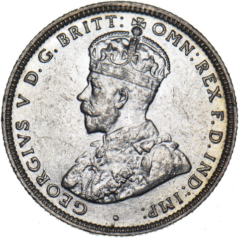 1918 British West Africa Shilling - George V Silver Coin - Very Nice