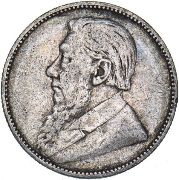 1894 South Africa Shilling - Silver Coin - Nice