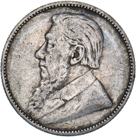 1894 South Africa Shilling - Silver Coin - Nice