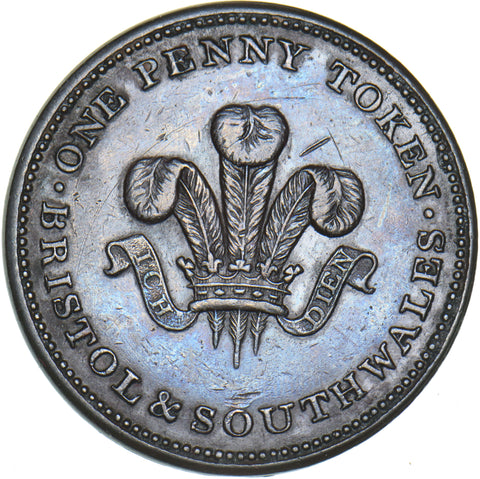 1811 Bristol & South Wales One Penny Copper Token