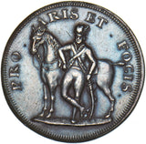 1795 Hoxne Horse/Castle Copper Penny Token - Suffolk D&H 6a - Very Nice