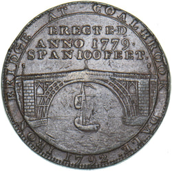 1792 Coalbrook Dale Iron Bridge Copper Halfpenny Token - Shropshire D&H 12 -Nice