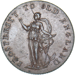 1794 Chelmsford Copper Halfpenny Token - Essex D&H 7 - Very Nice